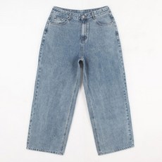 플레이즈 남성용 트렌디 롱 와이드 데님 팬츠