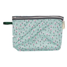 BEBE CHOUETTE 防水尿布收納包, 夢幻花朵 獨立天空藍