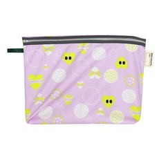 BEBE CHOUETTE 防水尿布收納包, 愛心泡泡 紫丁香色