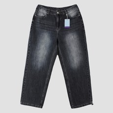 PLAYS 男款褲腳抽繩2WAY束口寬版牛仔褲