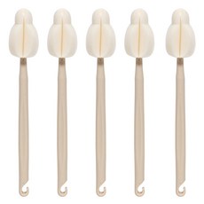 MPL 長款雙層氣泡奶瓶刷 25cm, 米色, 5個