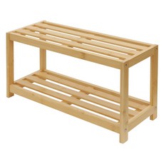 MONOMENT 組裝式壓縮竹製層架, 自然色, 2層