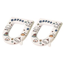 多情多感 EVA 加厚 HAPPY 馬桶坐墊 2入, 狗狗, 2個