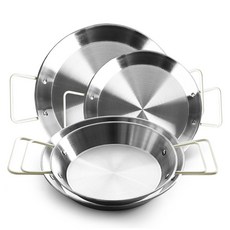 The Nine IH電磁爐用不鏽鋼西班牙海鮮飯鍋 22cm x 2入 + 28cm x 2入 組, 1套