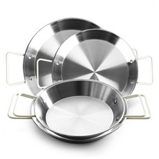 The Nine IH電磁爐不鏽鋼西班牙海鮮飯鍋 24cm x 2入 + 28cm x 2入 套組, 2套