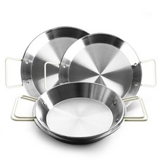 THE NINE IH電磁爐適用不鏽鋼西班牙海鮮飯鍋 22cm x 2入 + 24cm x 2入 套組, 1套