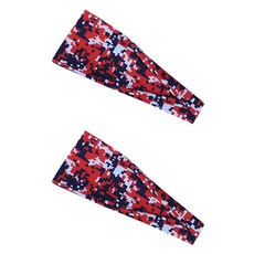 로브로코 러닝 땀 흡수 스포츠 헤어밴드, 다크레드, 2개