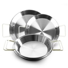 The Nine IH電磁爐用不鏽鋼西班牙海鮮飯鍋 22cm x 2入 + 26cm x 2入 組, 1套