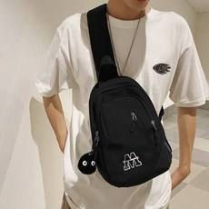 Elsso 休閒單肩斜背包, 黑色