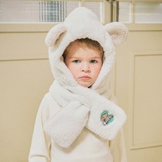 mollimelli 迪士尼兒童款小姐與流氓羊羔絨連帽圍脖