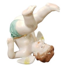 德勒斯登瓷偶 丘比特 1929 沃爾克斯泰特 Volkstedt, 混色