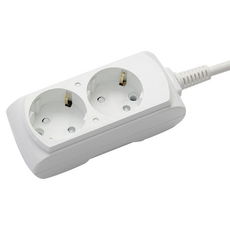 Gs&tap 接地型2孔16A延長線 + 安全蓋2入組, 單一顏色, 6m, 1套