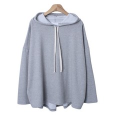 시크블랙 리다논 뒷주름 포인트 오버핏 후드티 cpt15750k48