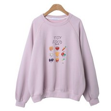 시크블랙 가그네 러블리 토이 푸드 프린팅 나그랑 맨투맨 cpt15767k48