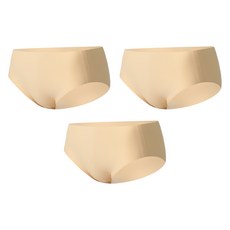 JKUSS 無痕內褲 3件組, 膚色