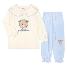 mollimelli friends 兒童米可角色拿鐵荷葉邊睡衣上下套裝