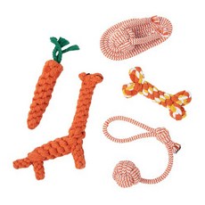 comet 寵物編織繩訓練玩具5件組, PL03002361515, 1組