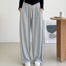 Borimam 寬版開衩鬆緊抽繩長褲 居家褲 孕婦裝 長款 C629