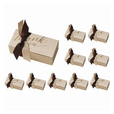 Modernat 緞帶禮物包裝盒, 棕色, 10個