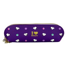 핑크망고 스누피 귀욤 슬림 파우치, 퍼플, 1개