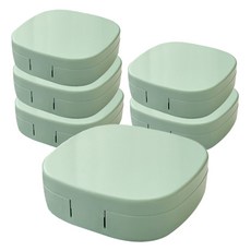 피어니스트 라운드 거울 렌즈케이스, 그린, 6개