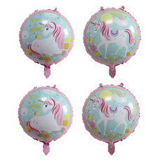 泰坦獨角獸活動高級派對氣球 雙層米色獨角獸 46公分, 混合顏色, 4個