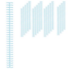 MaDaKkuMi 圓形彩色活頁裝訂環 24 中型, 20個, 12mm, 天藍色