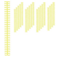 MaDaKkuMi 圓形彩色活頁圈 中型, 20個, 12mm, 黃色