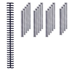 MaDaKkuMi 圓形裝訂環彩色活頁環 02 小型, 8.5mm, 20個, 黑色