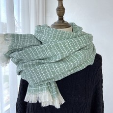 아뗄릭 에스닉 컬러 격자 패턴 머플러 14660