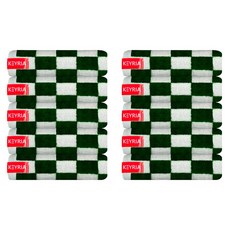 Keyria 毛巾 150g 精梳棉, 綠色棋盤格, 10個