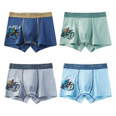 Kids Day 男童四角內褲 自行車 4件組