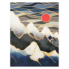 데이소이 차분한 동양풍 DIY 보석십자수 30 x 40 cm, 14 동양화, 1개