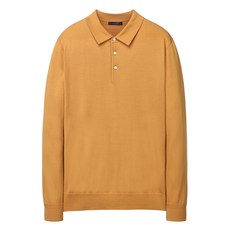 마에스트로 남성용 긴팔 카라 울 니트