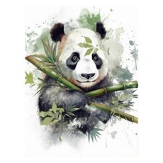 daysoy 快樂熊貓 DIY 鑽石畫 30x40cm, 19 水彩熊貓, 1個