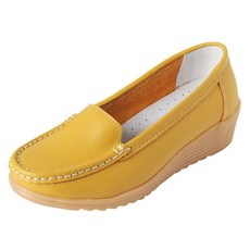 여성용 키높이 통굽 모카 로퍼 단화 HLBN9987