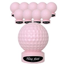 LivingFamily 簡約高爾夫球迷你存錢筒, 粉紅色, 10個