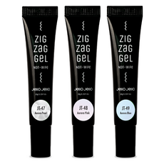Jello Jello 3D極光Z字凝膠 浮雕軟管立體凝膠美甲 3件組, 10g, 1個, JT 49 極光藍 + JT 48 極光粉 + JT 47 極光珍珠
