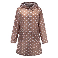 Hotdaysome 女士高爾夫雨衣, 咖啡圓點, 1個