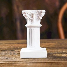 Home Flow 羅馬建築柱造型裝飾品 中型 可作為拍攝道具或燭台, 白色