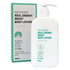 recipebox 韓兔 Real Energy保濕身體乳 白麝香, 300ml, 1瓶