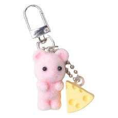 起司老鼠鑰匙圈, 1個, 粉紅色