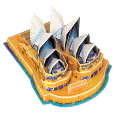 JI QU TOYS 积趣玩具 益智DIY紙製觀光景點3D成人拼圖, 歌劇院, 100件, 1個