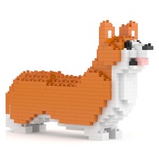 JEKCA 迷你威爾斯柯基犬積木 S / 小型, 混合顏色, 1個