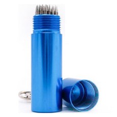 鑰匙圈型撞球桿頭保養用品, 藍色, 1個