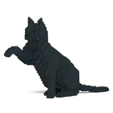 JEKCA 伸出手的全黑貓積木 S 小型, 混合顏色, 1個