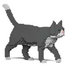 JEKCA 行走中的灰色燕尾服貓積木 S / 小型, 混合色