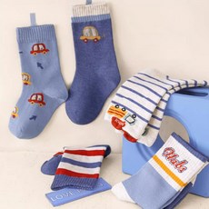 Jcell 男童用 38 彈力賽車踝襪 5雙組