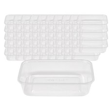 塑膠PP方形餐盒 B200s, 50套, 1個