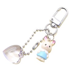 迷你兔貓鑰匙圈, 藍兔, 1個